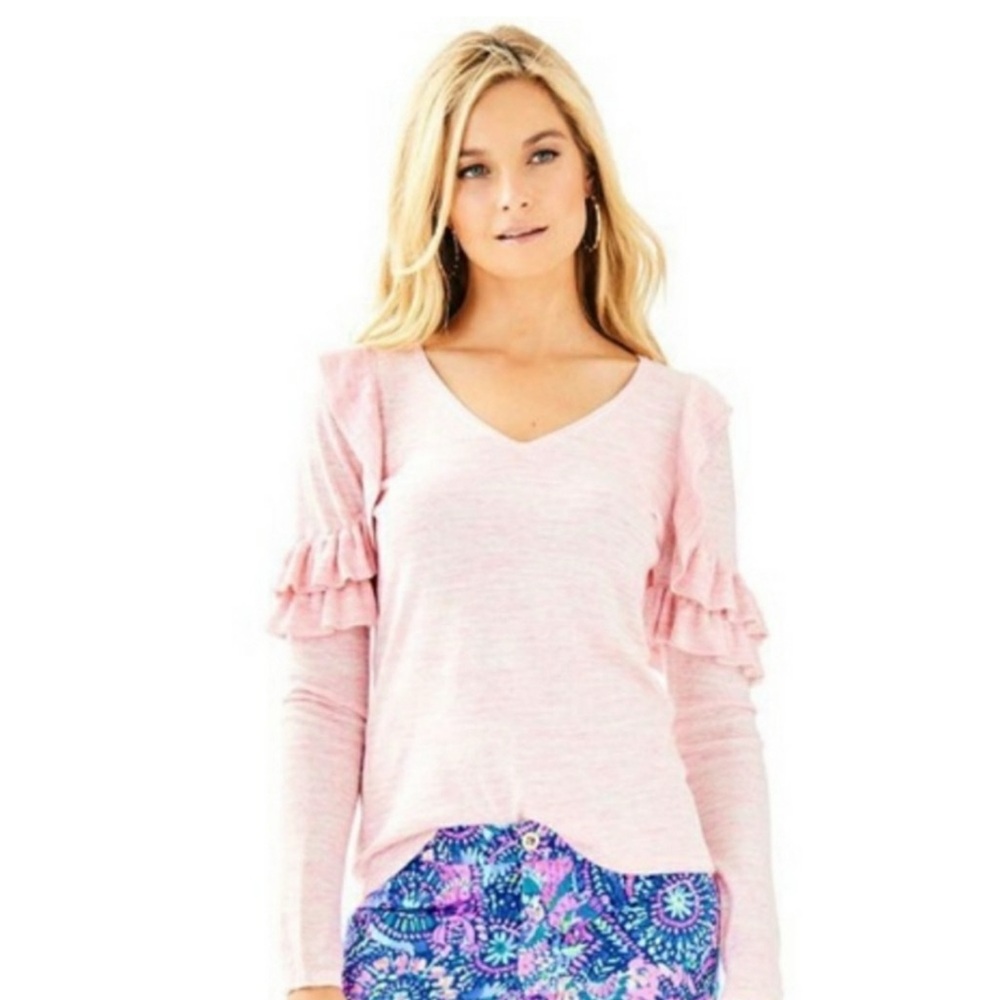 Lilly Pulitzer Fresca Sweater In Coral Reef Tint Space Dye Size XS NWT